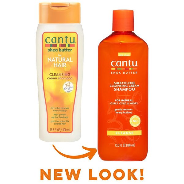 Безсулфатен натурален дълбокопочистващ крем-шампоан Cantu Cleansing Cream Shampoo, 400 мл