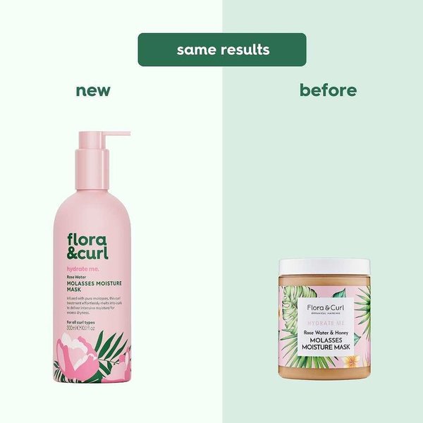Овлажняваща маска Flora&Curl Rose Water Molasses Moisture Mask, 300мл