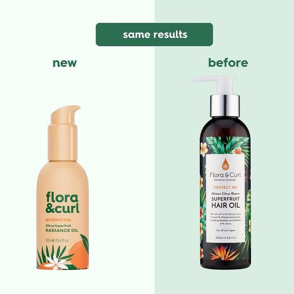 Снимка на Подхранващо олио за коса Flora&Curl Citrus Superfruit Radiance Oil, 100 мл, Flora  Curl, цена 26.02 лв